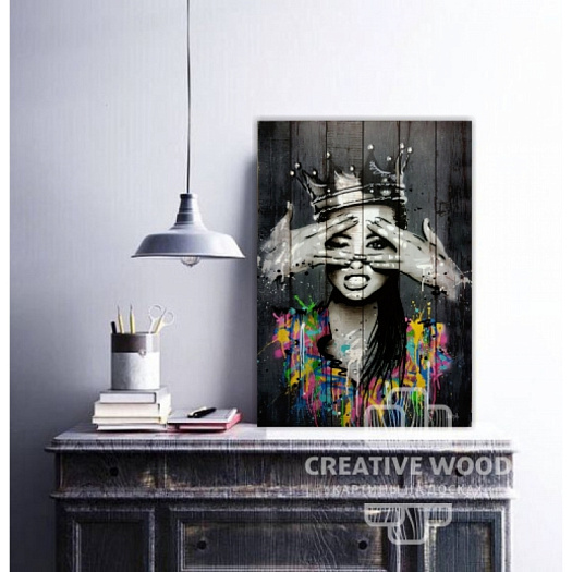 Картины в интерьере артикул Девушки - Стрит арт, Девушки, Creative Wood